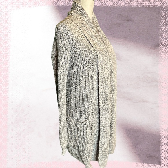 LINE The Label Neutral Shawl Collar Pocketed Long Sleeve Cardigan Size Small - Picture 2 of 13